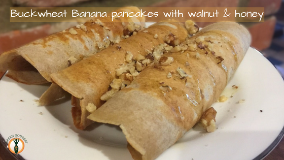 Gluten Free Buckwheat Banana Pancakes