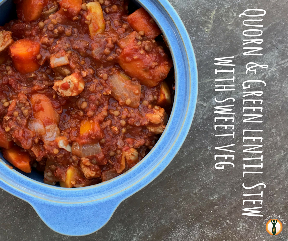 Quorn & green lentil stew with sweet veg