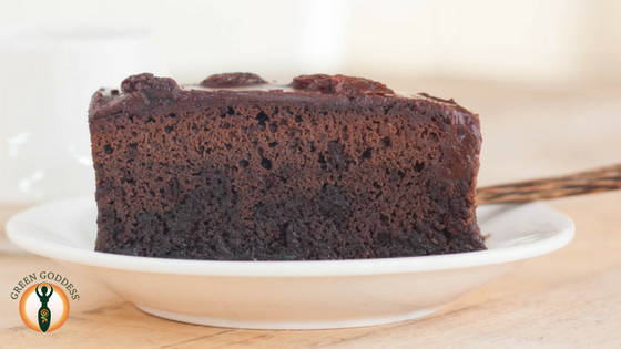 Sticky Chocolate Cake (no butter or added sugar)